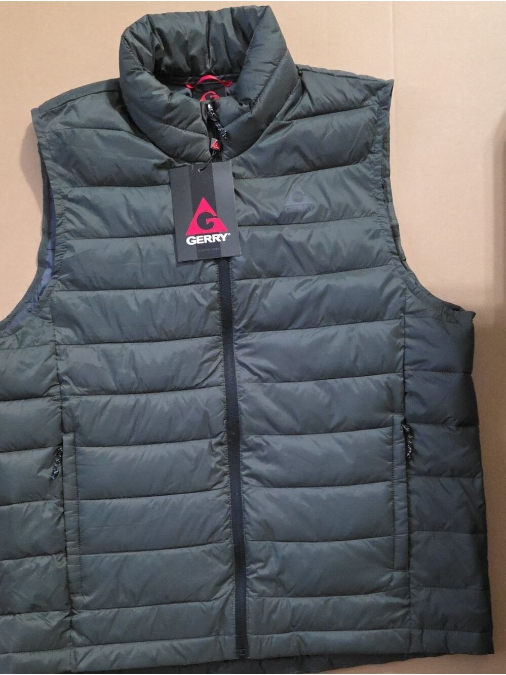 Gerry Weber Men's Dark Olive Quilted Puffer Vest